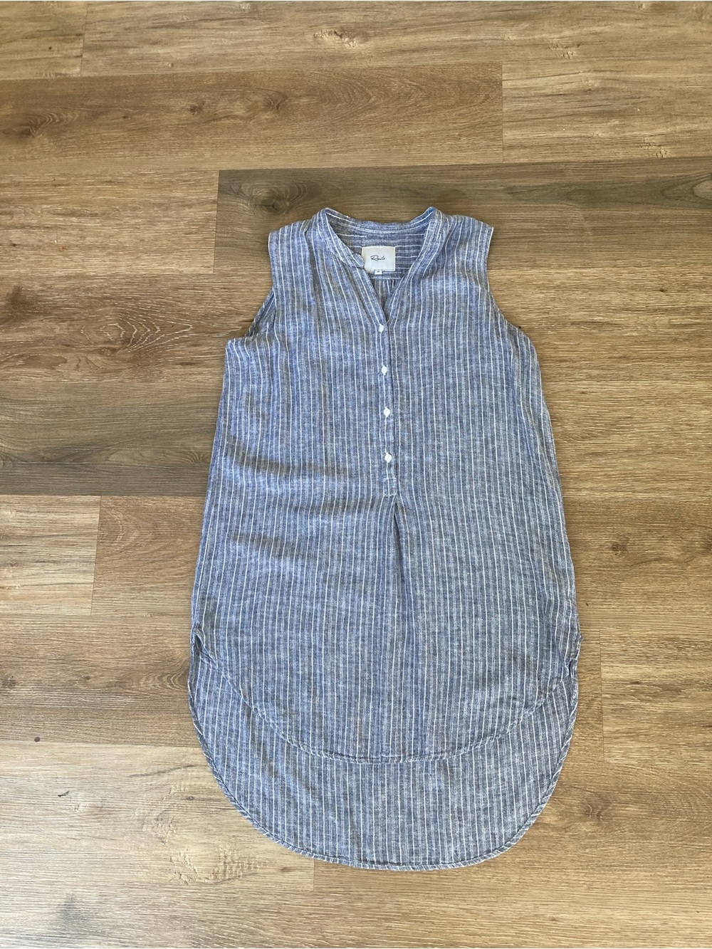 Rails Blue and White Striped Button-Front Tunic